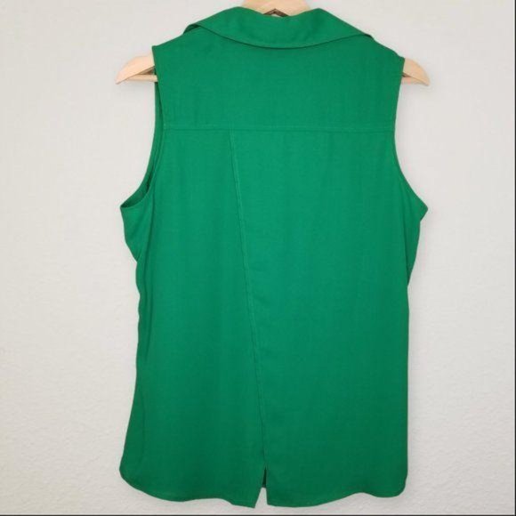 New York & Company Button Down Shirt Vest Blouse M - Picture 2 of 8